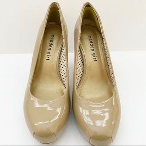 Madden Girl Nude Patent Leather 4” Heels